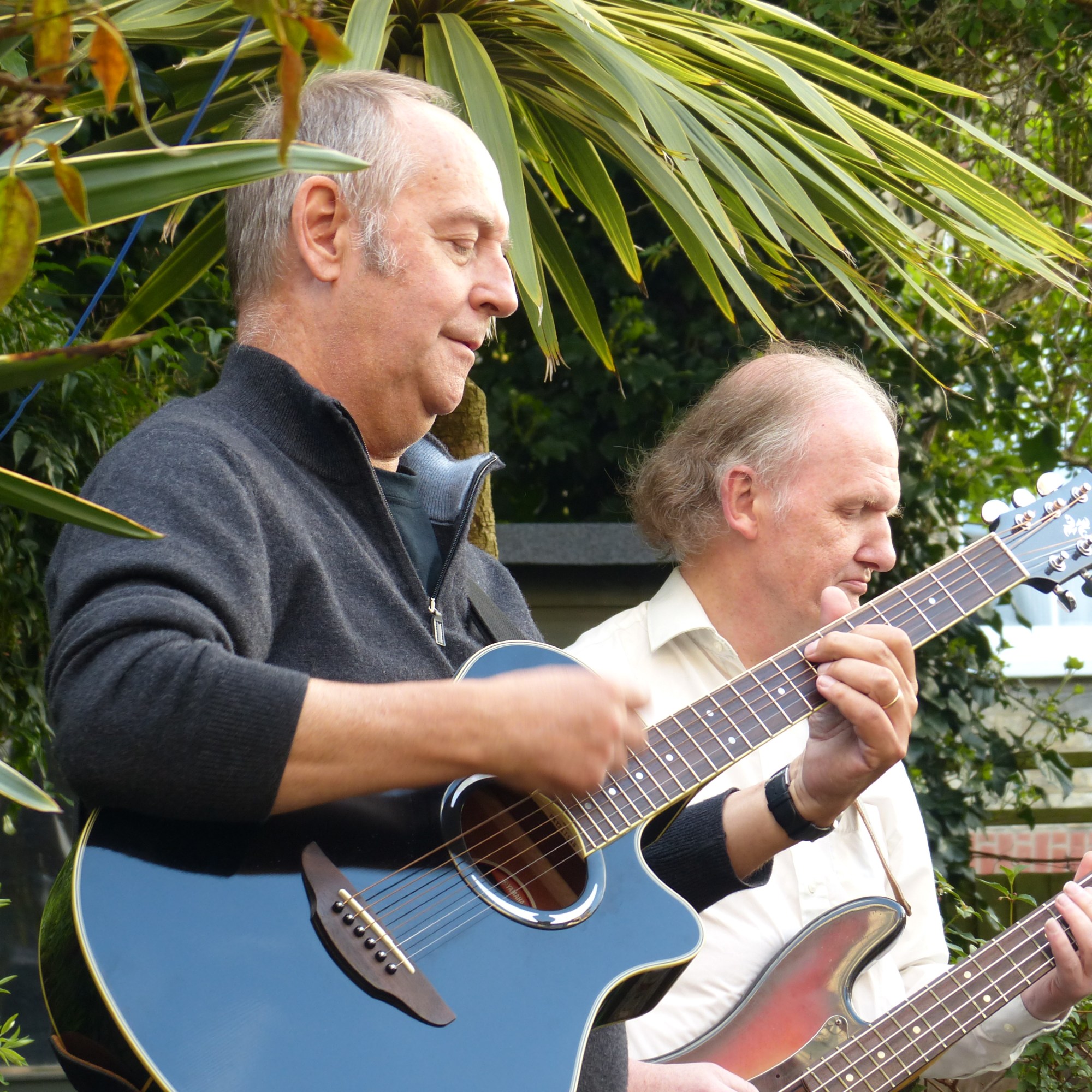 Colin and Andy at garden gig